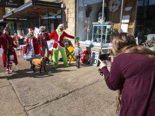 Dog holiday photo shoot in Batesville