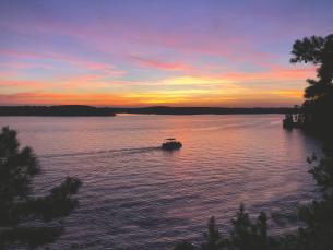 Sunset over Lake Ouachita