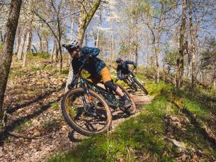 Mountain biking at Hobbs State Park-Conservation Area near Rogers