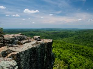 The view from White Rock Mountain in Arkansas