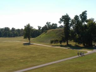 Plum Bayou Mounds Archeological State Park group touring