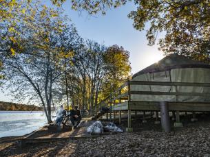 YURT camping at Petit Jean State Park in Arkansas