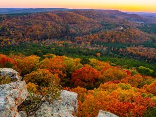 Petit Jean Overlook in the fall