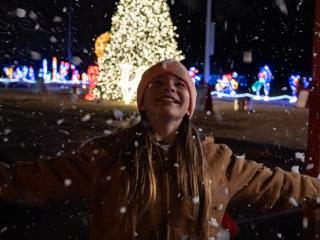 Kid in the snow in Jonesboro