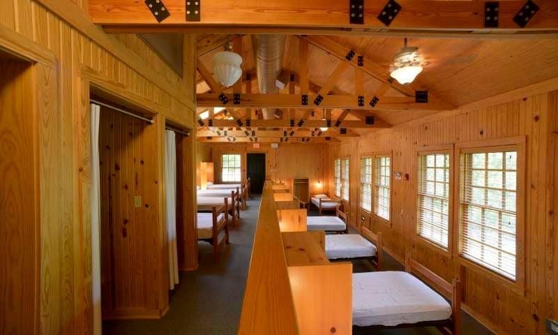The Wild Turkey Lodge at Lake Fort Smith State Park can sleep up to 28 persons