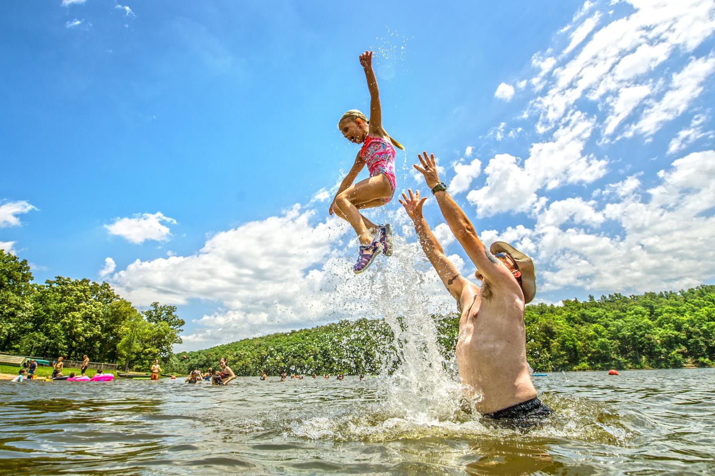 Woolly Hollow State Park's swim beach is the perfect swimming hole