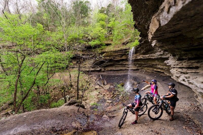 Biking at Devil's Den State Park