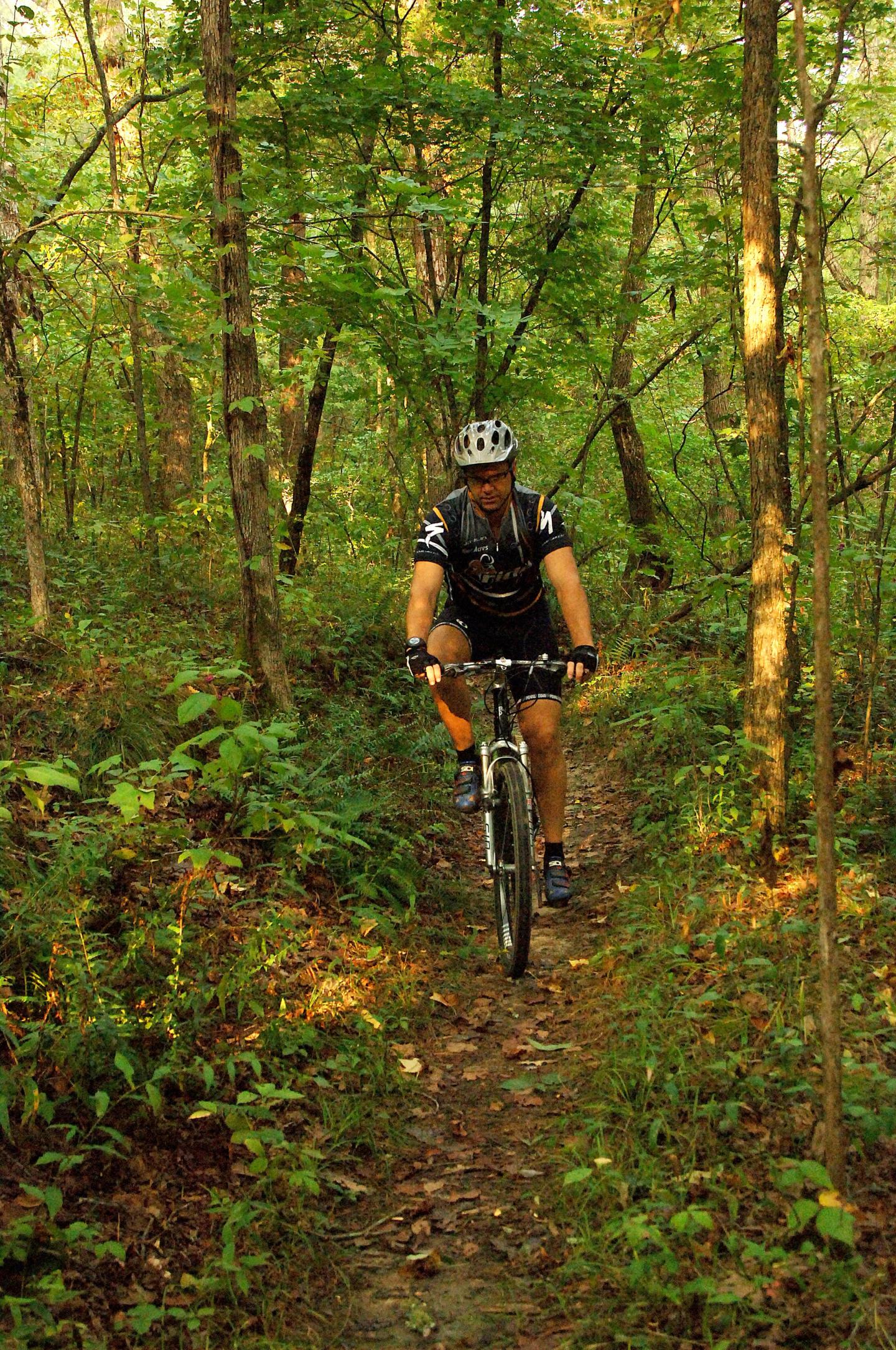 Mountain biking the Syllamo Bike Trail
