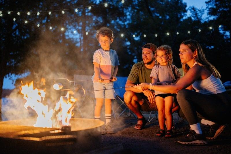 Family camping at Petit Jean