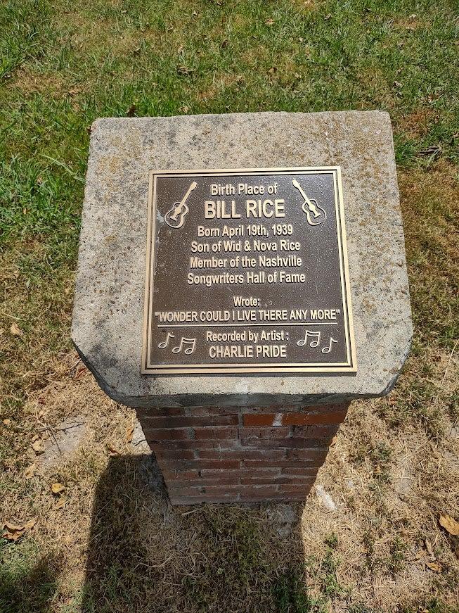 Bill Rice Birthplace Marker