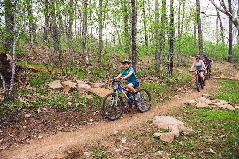 Biking at Devil's Den State Park