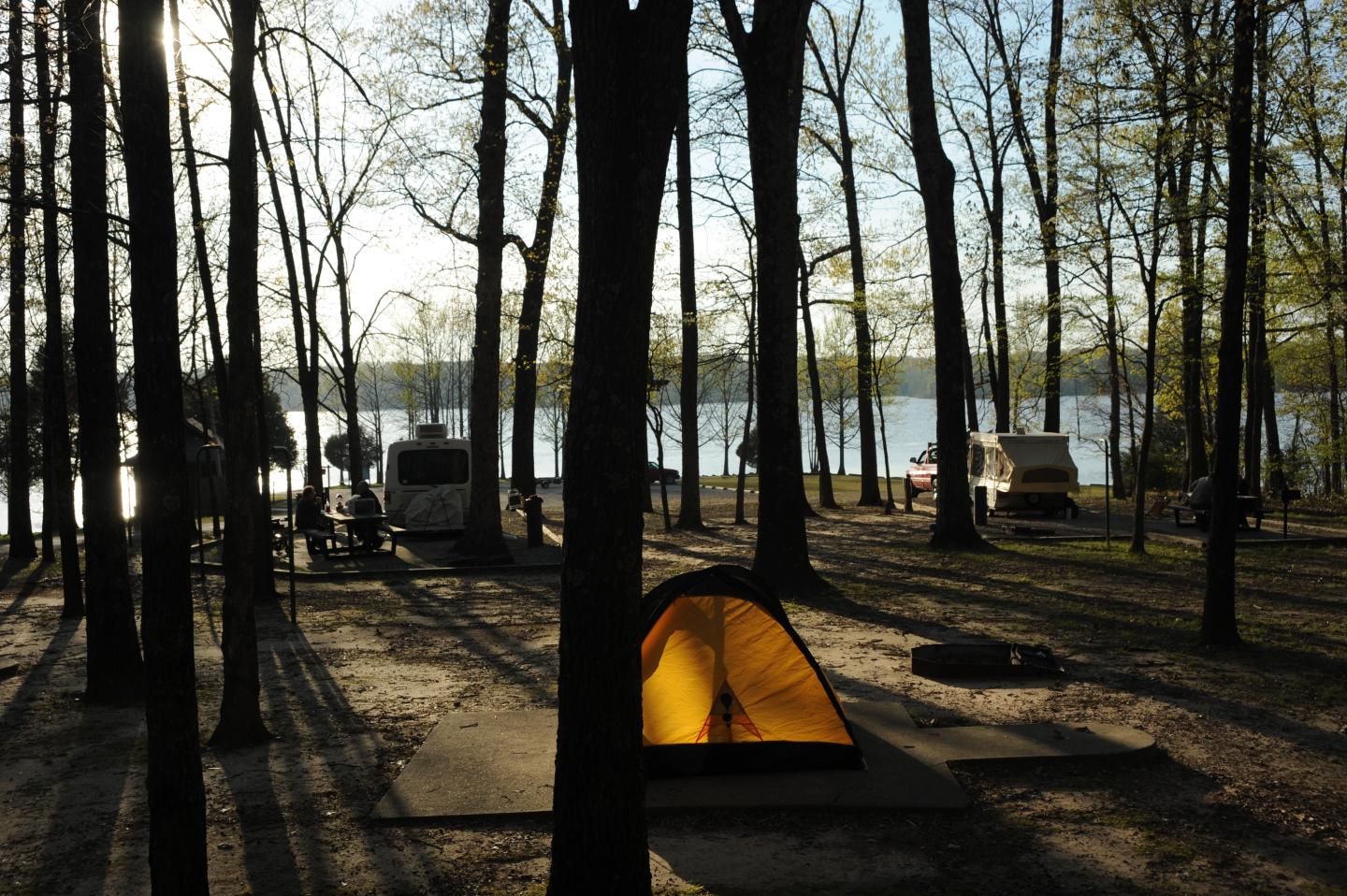 Camping at Lake Frierson State Park