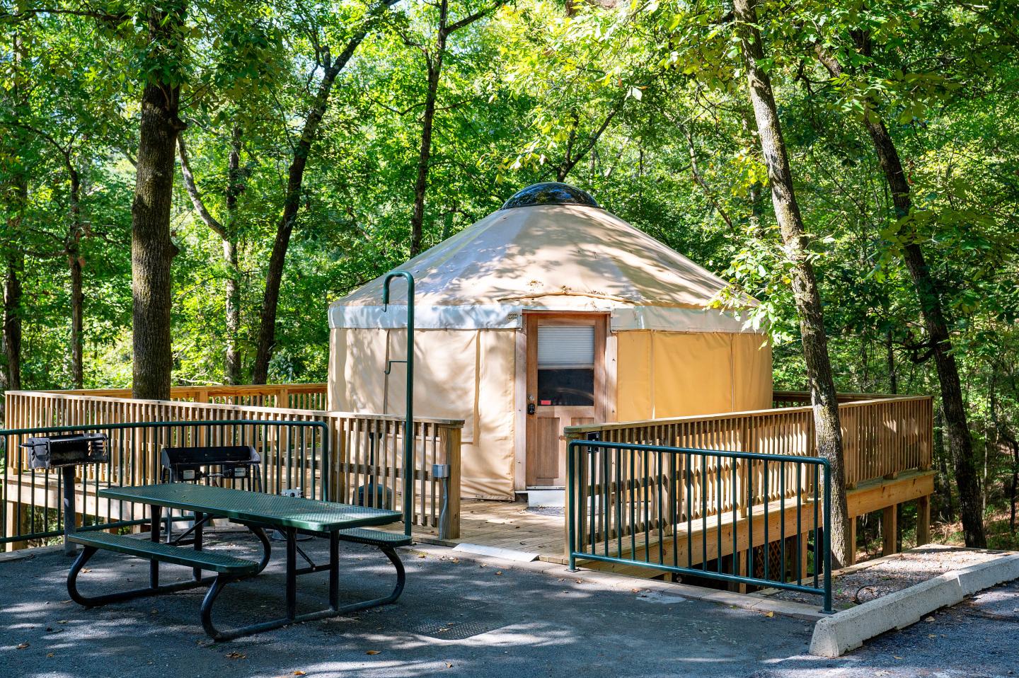 Experience camping in a unique way by staying in a YURT