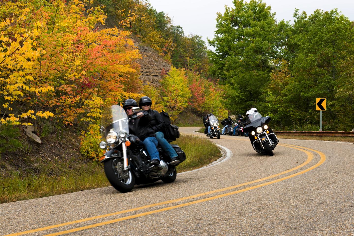A scenic overlook on the Talimena Scenic Byway