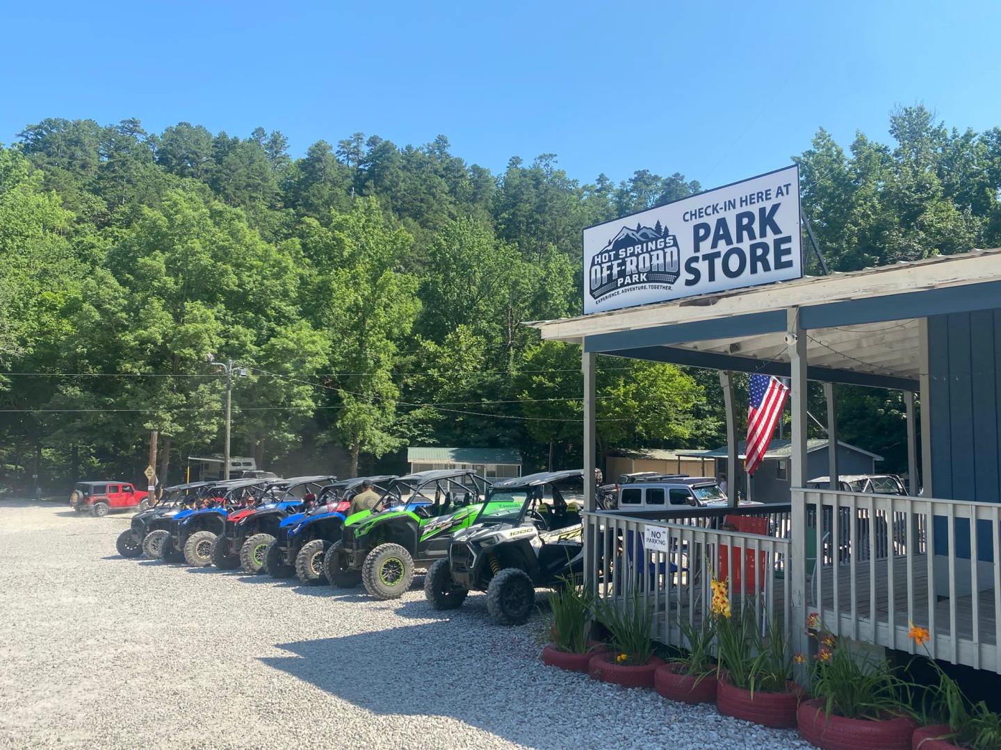 First stop, the Park Store! Check in, grab the essentials and a souvenir or two before hitting the trails.