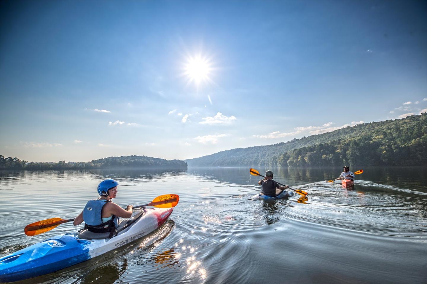 Kayaking on the lake
