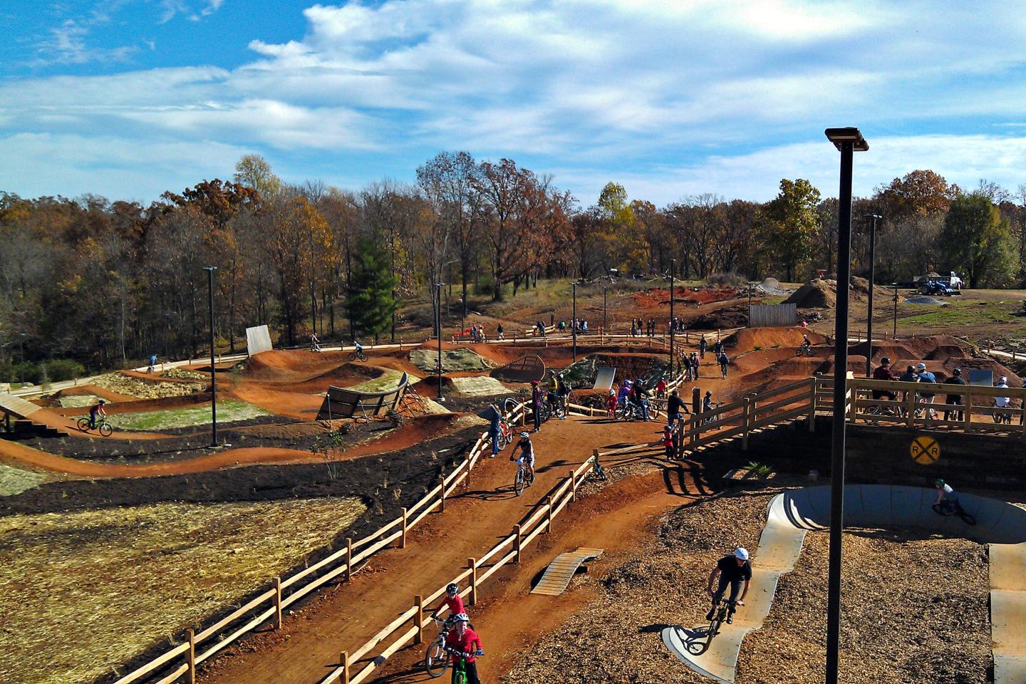 Biking at the Railyard Bike Park