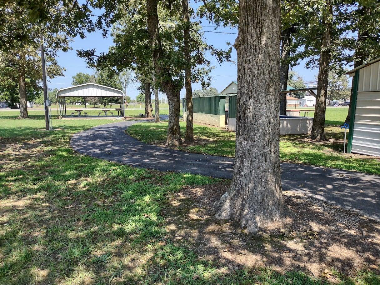 Shaded walking trail