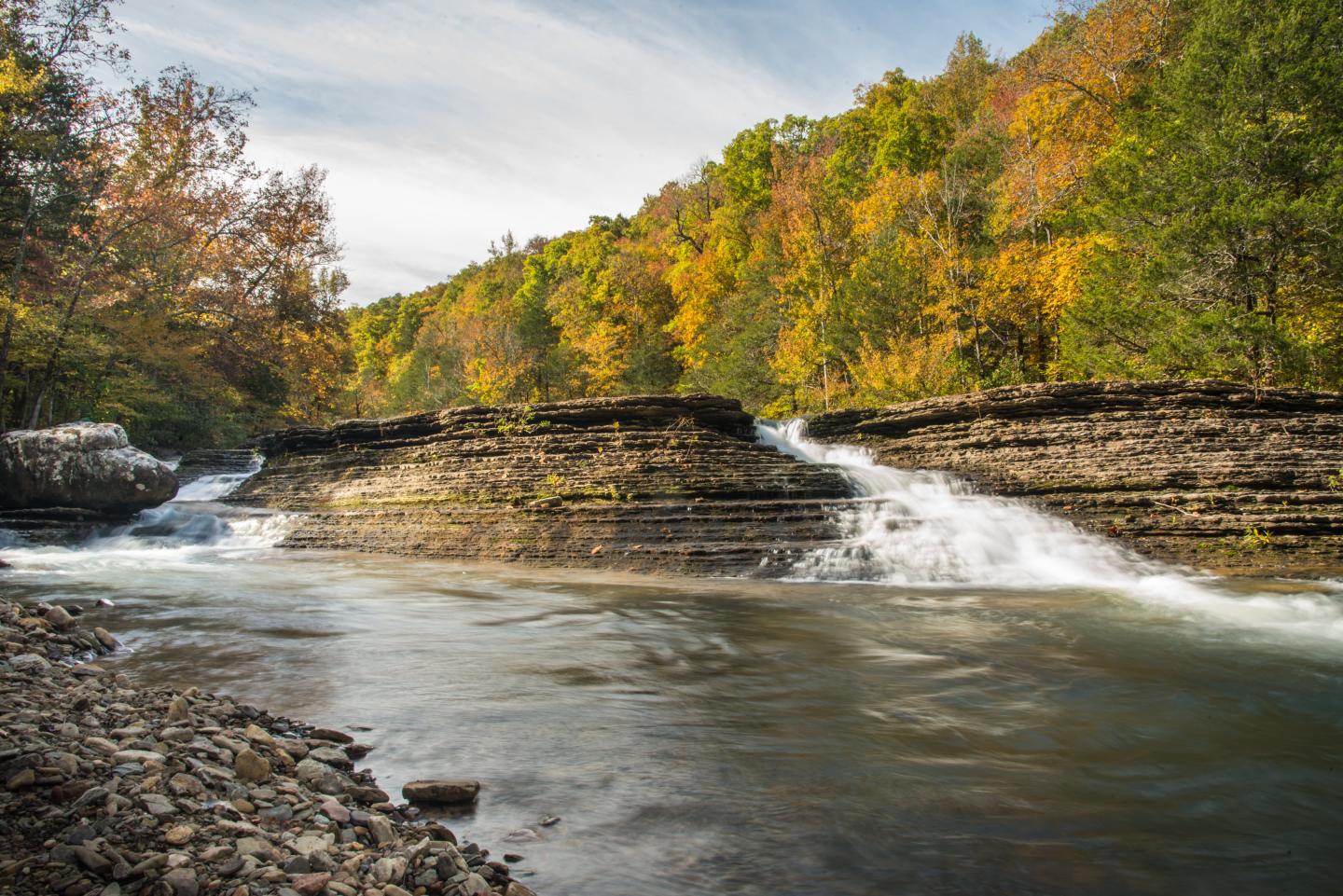 Six Finger Falls along the Ozark Grinder Trail