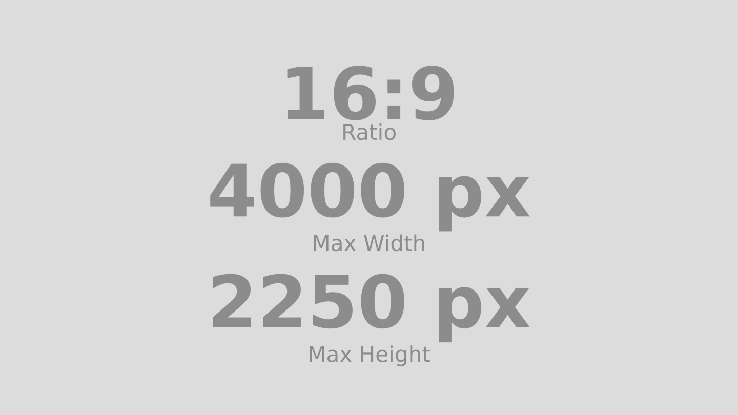Gray placeholder graphic with 16:9 aspect ratio text.