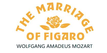 The Marriage of Figaro logo with a rose design.