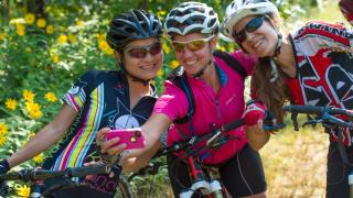 Selfie time while biking at Mt. Magazine