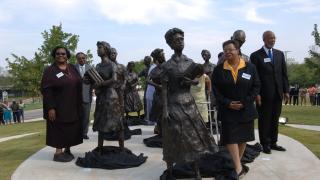 Little Rock Nine Statue at the Arkansas State Capitol