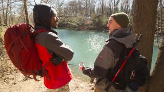 Winter hiking at Pinnacle Mountain State Park 
