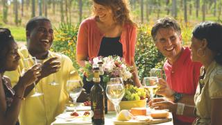 Wine tasting at Chateau Aux Arc vineyard
