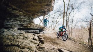 Biking past Blowing Springs, Bella Vista