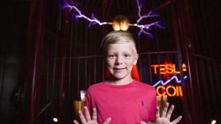 The Guinness World Record for most powerful Tesla coil at Mid American Science Museum, Hot Springs