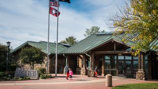 Exterior of the Blytheville Welcome Center. 