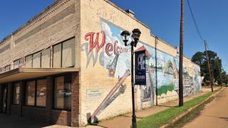Mural in Stamps, Arkansas 