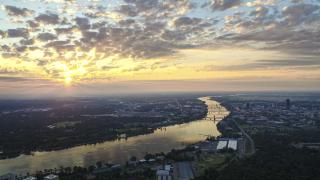 View of the Arkansas River from North Little Rock 