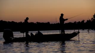 Fishing off Pendleton at Sunrise on the Arkansas River