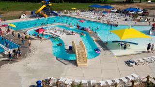 Ariel view of the Crenshaw Springs Water Park