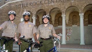 Civil rights bike tours at Little Rock Central High School