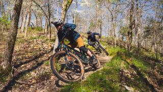 Mountain biking at Hobbs State Park-Conservation Area near Rogers