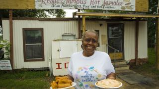 A trip to Lake Village isn't complete without a stop to see Miss Rhoda!