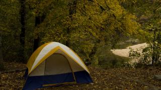 Tent camping at Blanchard Springs Recreation Area