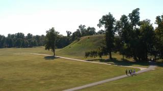 Plum Bayou Mounds Archeological State Park group touring