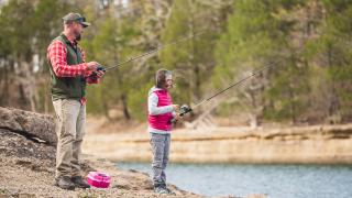 Bank fishing in Arkansas