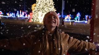 Kid in the snow in Jonesboro