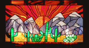 Stained glass art by Bill Kelley. His work will be showcased at this year's studio tour.