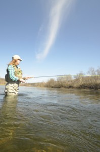 Jill fly fishing 2013
