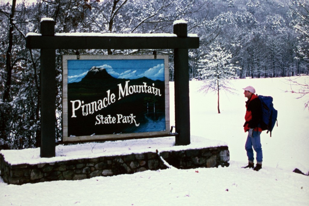 Pinnacle Mountain State Park in winter