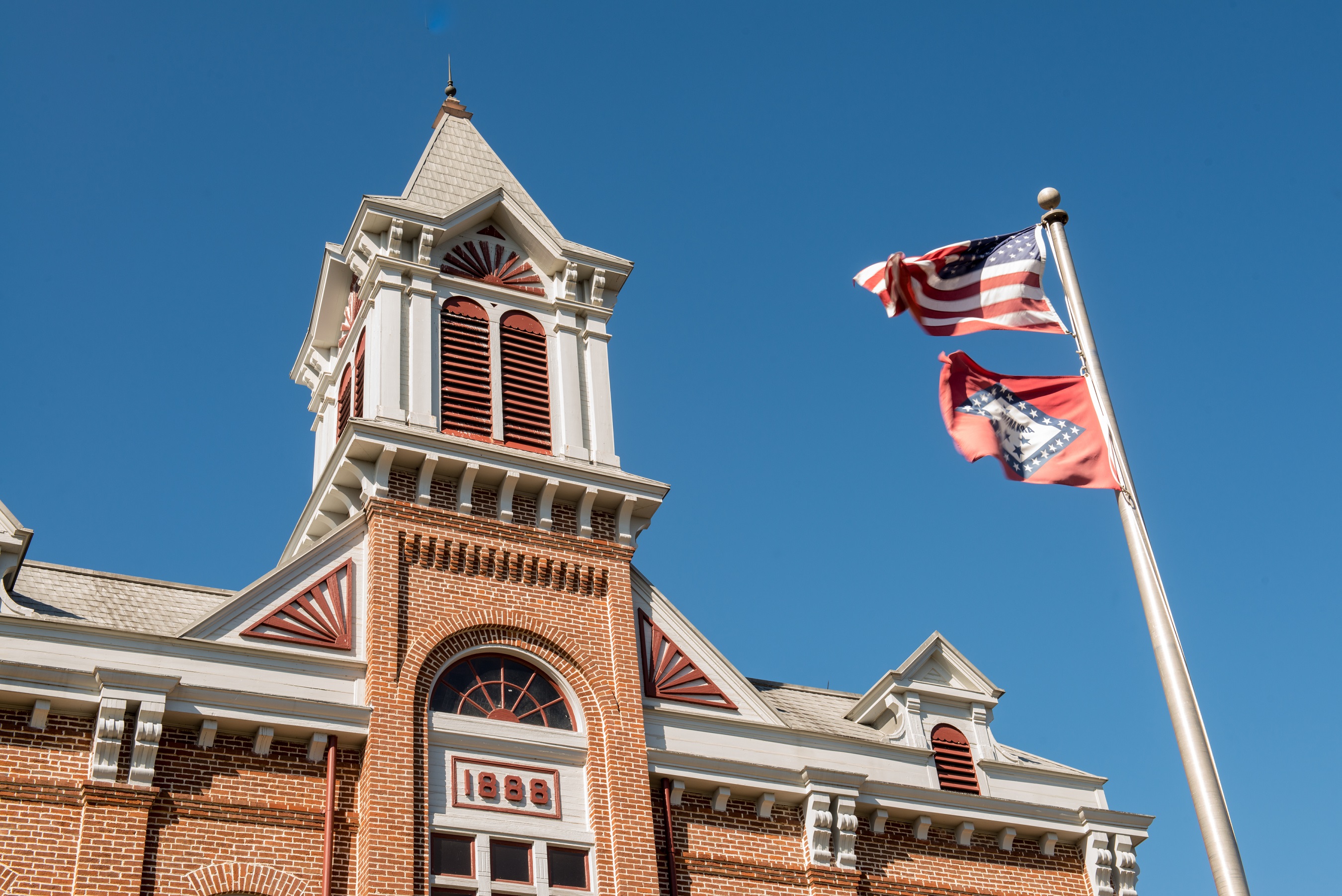 The 1888 courthouse dominates Powhatan Historic State Park.