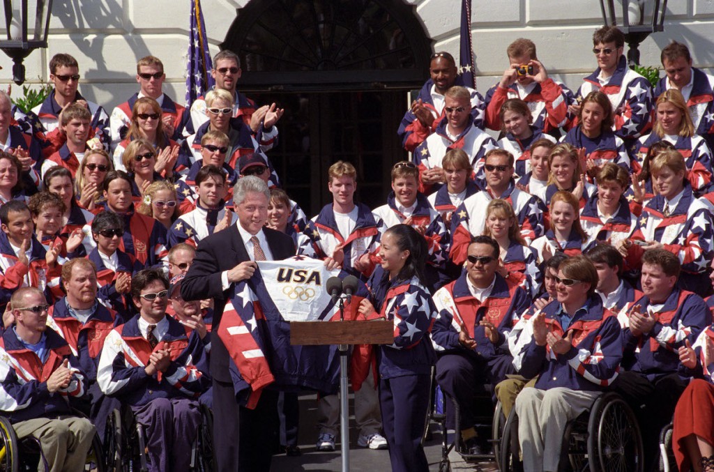 President Clinton and Michelle Kwan Courtesy of the William J. Clinton Presidential Library and Museum
