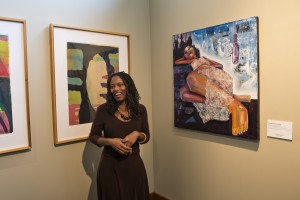 MTCC assistant director Quantia Fletcher enjoying one of her favorite artworks in the museum's collection.