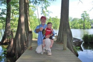 Steve Wildman Wilson & Luke on dock